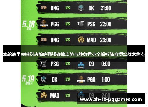 本轮德甲关键对决前瞻强强碰撞走势与胜负看点全解析阵容博弈战术焦点 本轮德甲关键对决前瞻强强碰撞走势与胜负看点全解析阵容博弈战术焦点